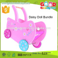 high quality lovely baby stroller girl game Mini Wood Doll Pram
